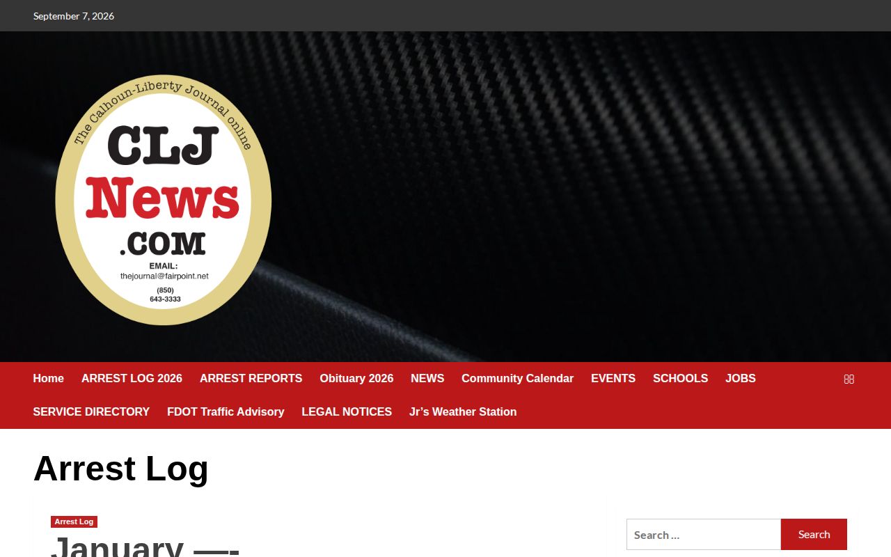CLJNews Liberty County arrest log category page